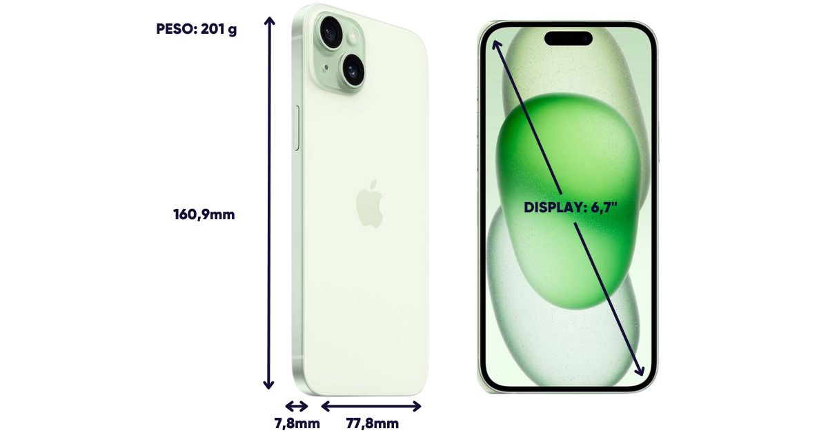 Dimensioni e peso iPhone 16 Plus